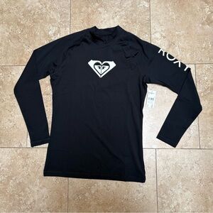 Roxy Black Rash Guard with Logo